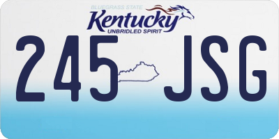 KY license plate 245JSG