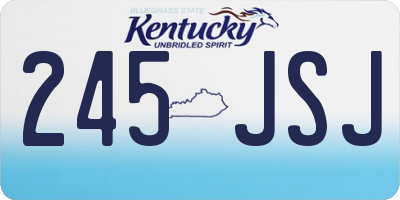 KY license plate 245JSJ