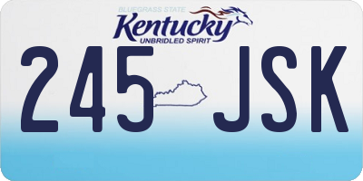 KY license plate 245JSK