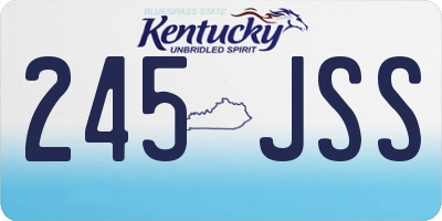 KY license plate 245JSS