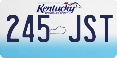 KY license plate 245JST