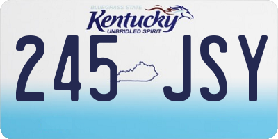 KY license plate 245JSY