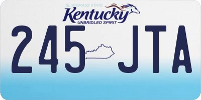 KY license plate 245JTA