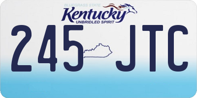 KY license plate 245JTC