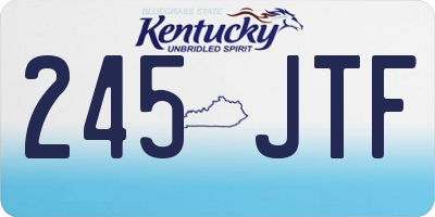 KY license plate 245JTF