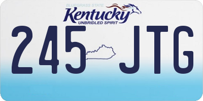 KY license plate 245JTG