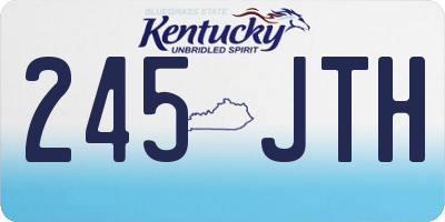 KY license plate 245JTH