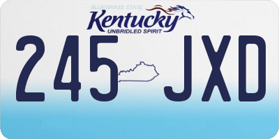 KY license plate 245JXD