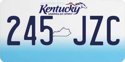 KY license plate 245JZC