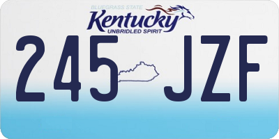 KY license plate 245JZF