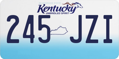 KY license plate 245JZI