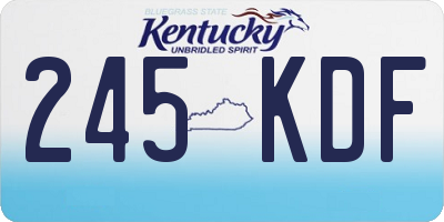 KY license plate 245KDF