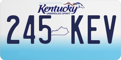 KY license plate 245KEV