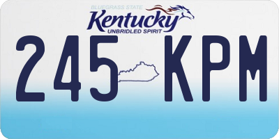 KY license plate 245KPM