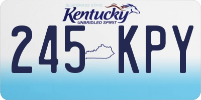 KY license plate 245KPY