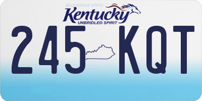 KY license plate 245KQT