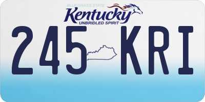 KY license plate 245KRI