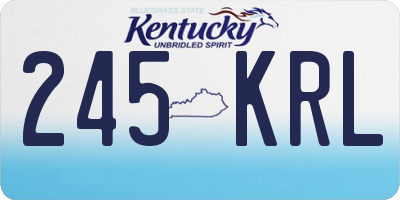 KY license plate 245KRL