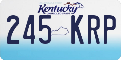 KY license plate 245KRP