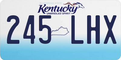 KY license plate 245LHX