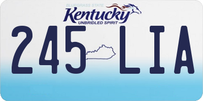 KY license plate 245LIA