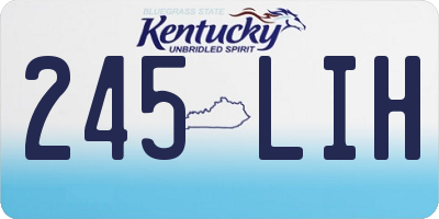 KY license plate 245LIH