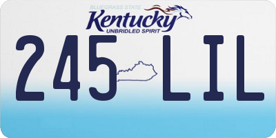 KY license plate 245LIL