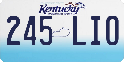 KY license plate 245LIO