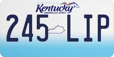 KY license plate 245LIP