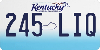 KY license plate 245LIQ
