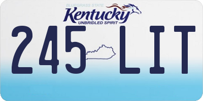 KY license plate 245LIT