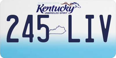KY license plate 245LIV