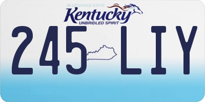 KY license plate 245LIY