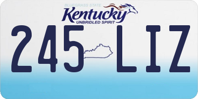 KY license plate 245LIZ