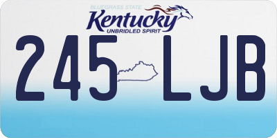 KY license plate 245LJB