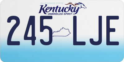 KY license plate 245LJE