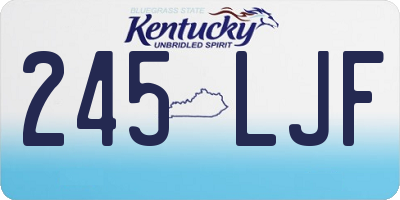 KY license plate 245LJF