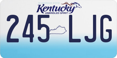 KY license plate 245LJG
