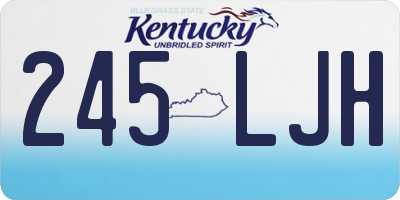 KY license plate 245LJH