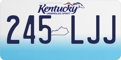 KY license plate 245LJJ