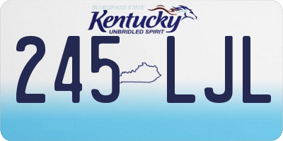 KY license plate 245LJL