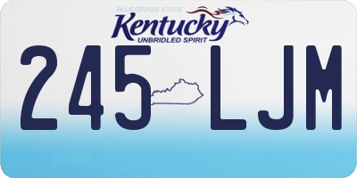 KY license plate 245LJM