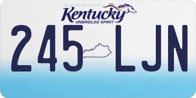 KY license plate 245LJN