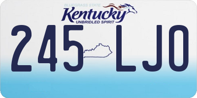 KY license plate 245LJO