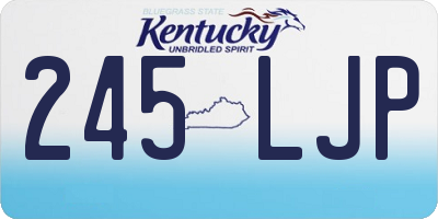 KY license plate 245LJP
