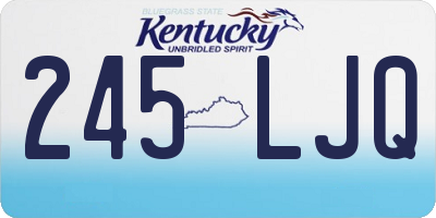 KY license plate 245LJQ
