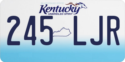 KY license plate 245LJR