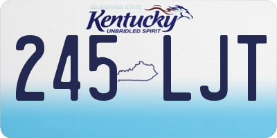 KY license plate 245LJT