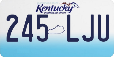 KY license plate 245LJU