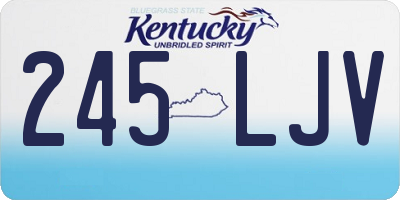KY license plate 245LJV